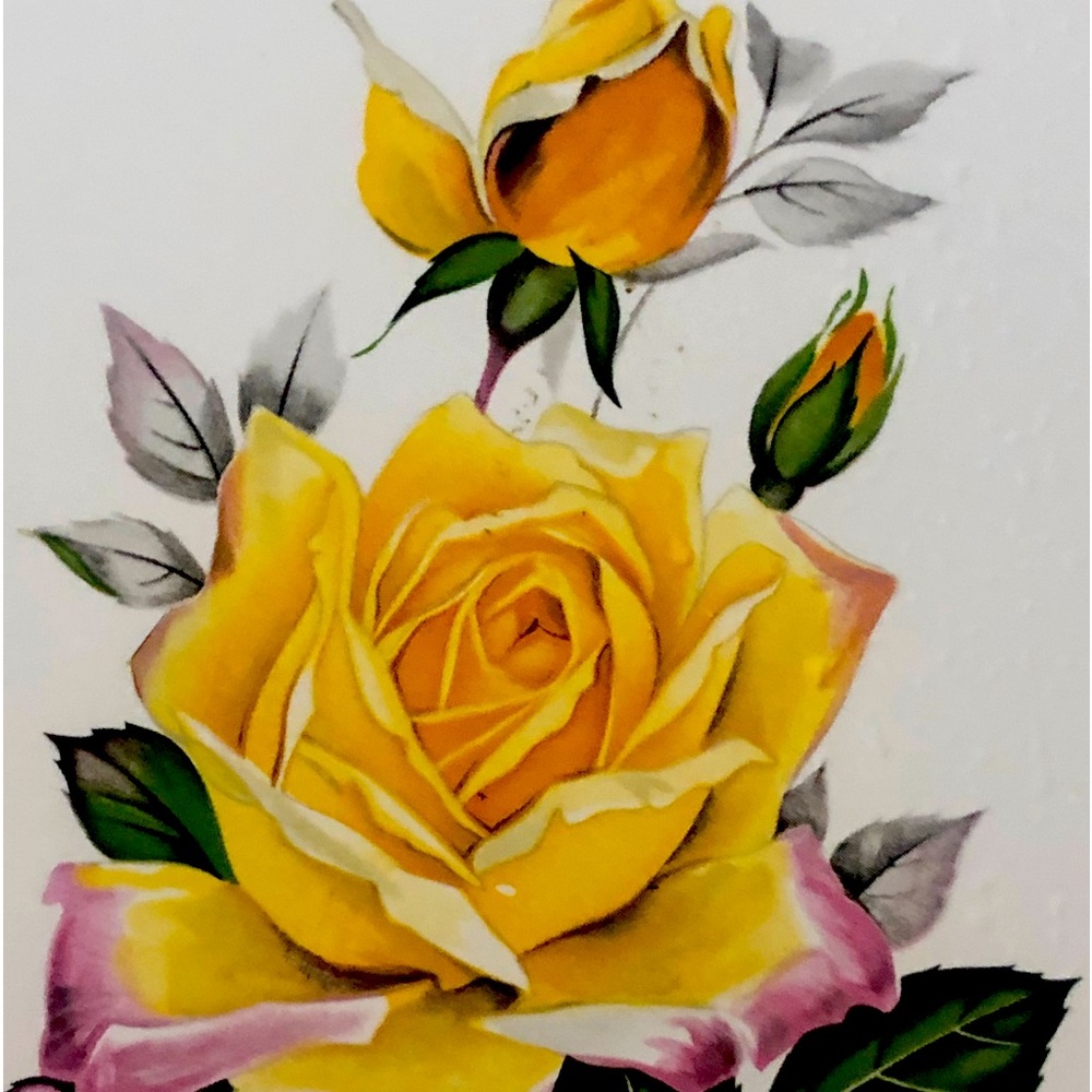 Gorgeous Budding Yellow Rose Trivet